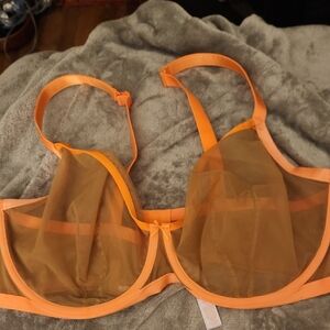 Sheer Orange Bra